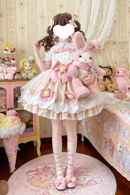 Lolita JSK Dress - Little Wishing Star, 5 Colors, Bow Detail, Ruffled, Sweet Style - additional product view 15
