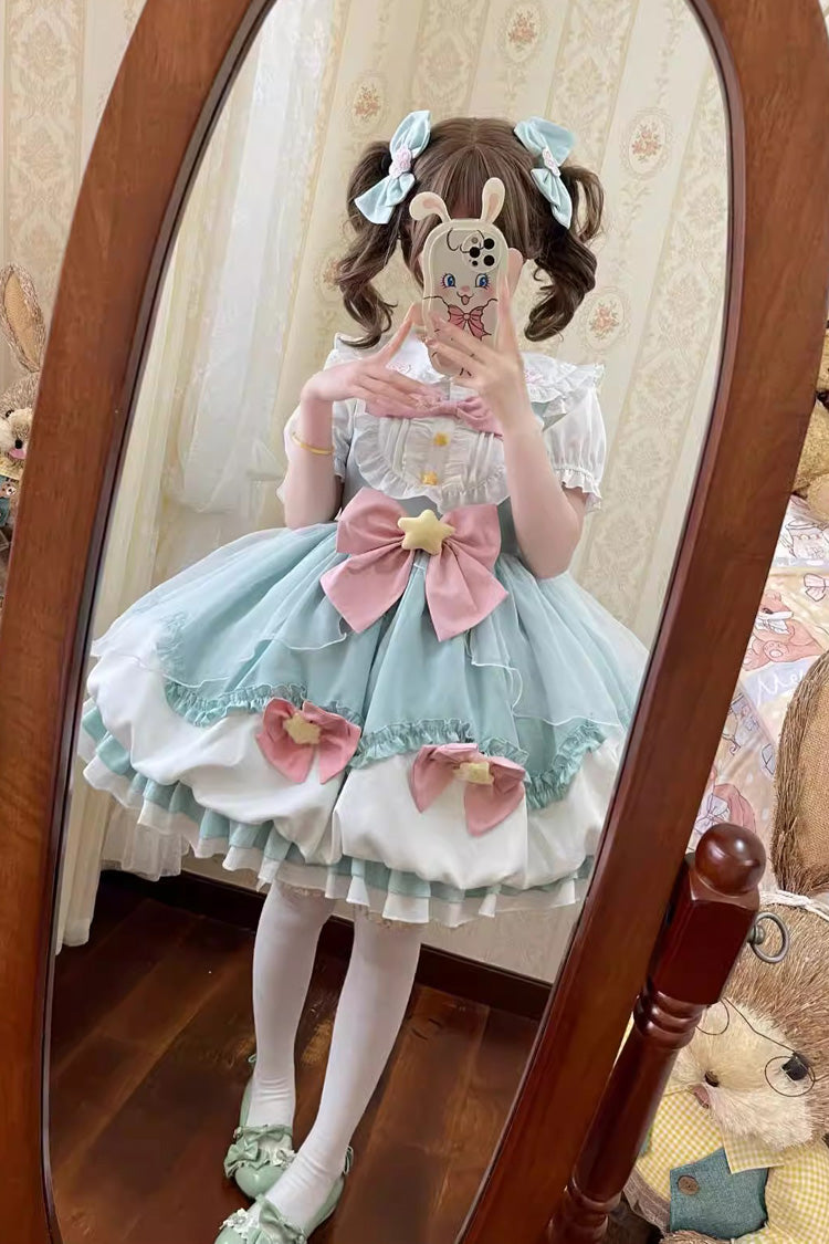 Lolita JSK Dress - Little Wishing Star, 5 Colors, Bow Detail, Ruffled, Sweet Style - additional product view 17