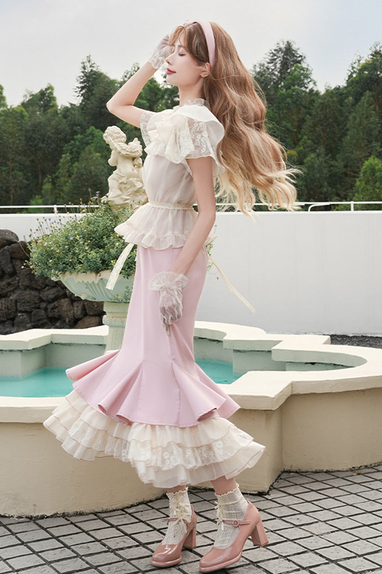 Lolita JSK Dress - Love Diary, Pink, Sweet Style, Ruffled, Layered - additional product view 3