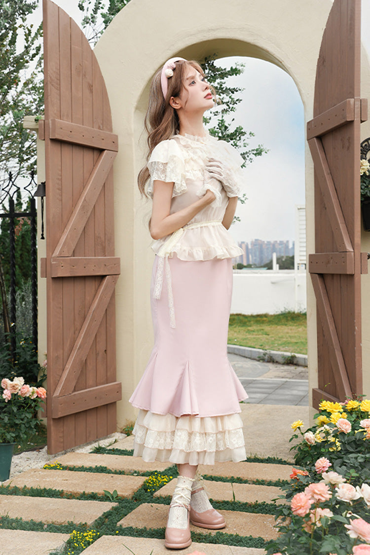 Lolita JSK Dress - Love Diary, Pink, Sweet Style, Ruffled, Layered - additional product view 4