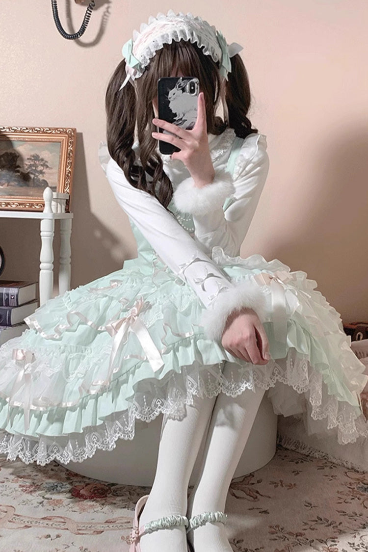 Lolita JSK Dress - Love Notebook, 5 Colors, Sweet Style, Bow Detail, Lace Trim - additional product view 6
