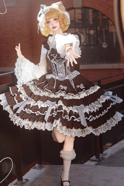 Lolita JSK Dress - Love Notebook, 5 Colors, Sweet Style, Bow Detail, Lace Trim - additional product view 7
