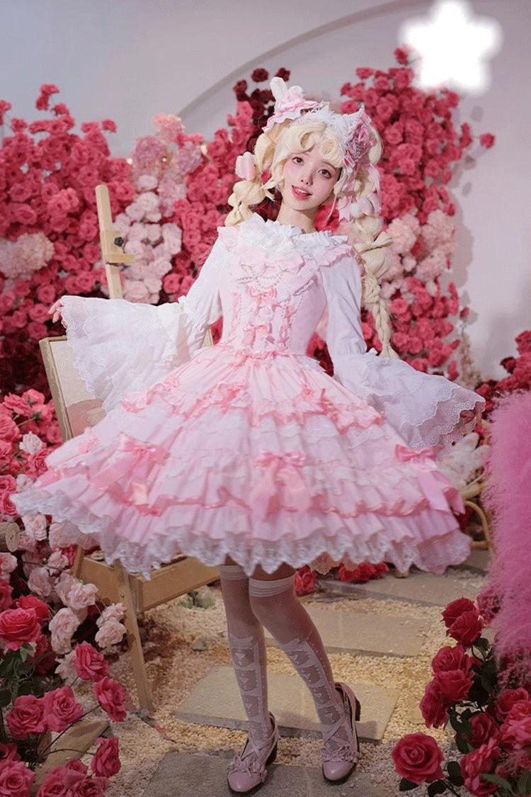 Lolita JSK Dress - Love Notebook, 5 Colors, Sweet Style, Bow Detail, Lace Trim - additional product view 9