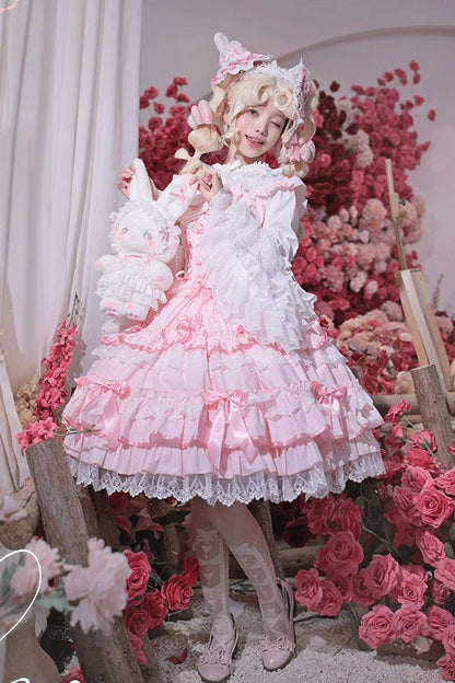 Lolita JSK Dress - Love Notebook, 5 Colors, Sweet Style, Bow Detail, Lace Trim - additional product view 10