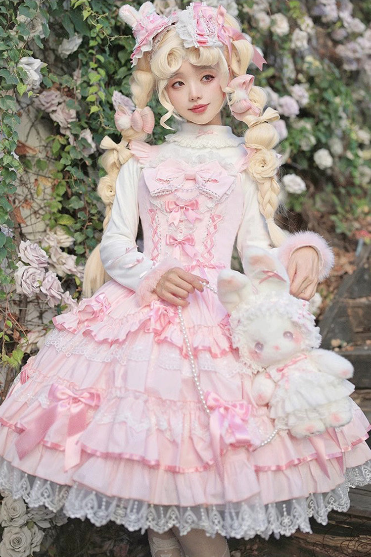Lolita JSK Dress - Love Notebook, 5 Colors, Sweet Style, Bow Detail, Lace Trim - additional product view 11
