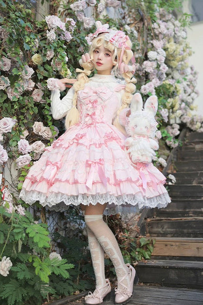 Lolita JSK Dress - Love Notebook, 5 Colors, Sweet Style, Bow Detail, Lace Trim - additional product view 12