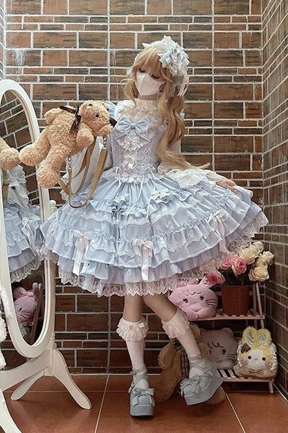 Lolita JSK Dress - Love Notebook, 5 Colors, Sweet Style, Bow Detail, Lace Trim - additional product view 13