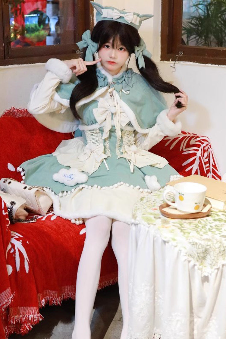 Lolita JSK Dress - Lovely Multi-layer, 3 Colors, Sweet Style, Bow Detail - additional product view 7
