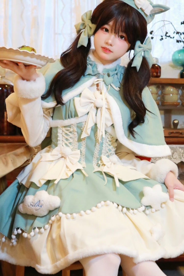 Lolita JSK Dress - Lovely Multi-layer, 3 Colors, Sweet Style, Bow Detail - additional product view 8