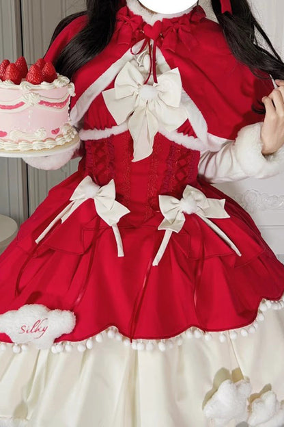 Lolita JSK Dress - Lovely Multi-layer, 3 Colors, Sweet Style, Bow Detail - additional product view 11