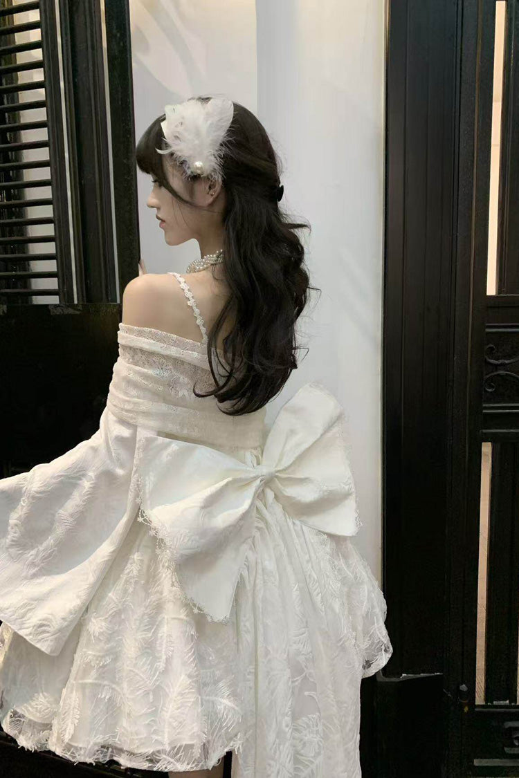 Lolita JSK Dress - Moonlight, White, Short Length, Embroidered, Gothic Style - additional product view 6