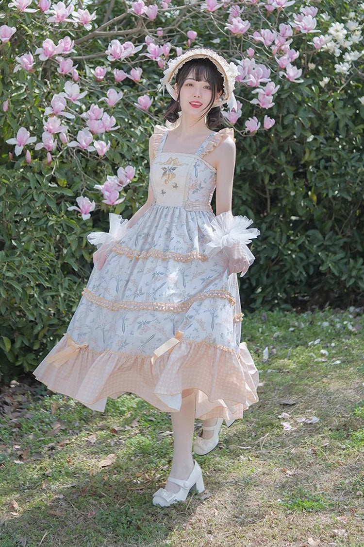 Lolita JSK Dress - Multi-color Cherry Butterfly, Multi-Color, Sweet Style, Ruffled - additional product view 3