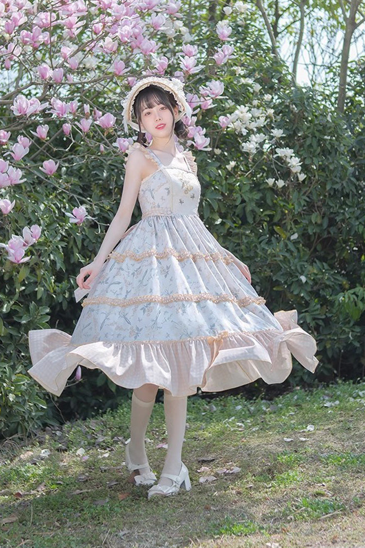 Lolita JSK Dress - Multi-color Cherry Butterfly, Multi-Color, Sweet Style, Ruffled - additional product view 8