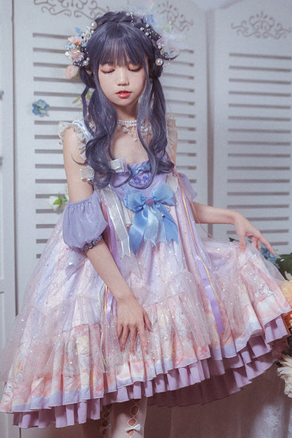 Lolita JSK Dress - Multi-color Matching Hand, Multi-Color, Sweet Style - additional product view 2