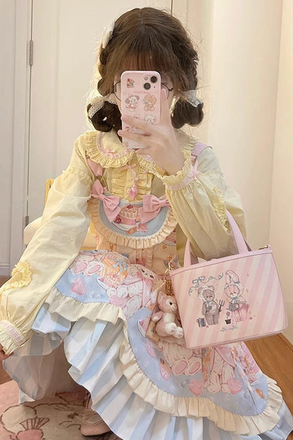 Lolita JSK Dress - Multi-color Multi-layer Party, Multi-Color, Printed, Sweet Style - additional product view 2