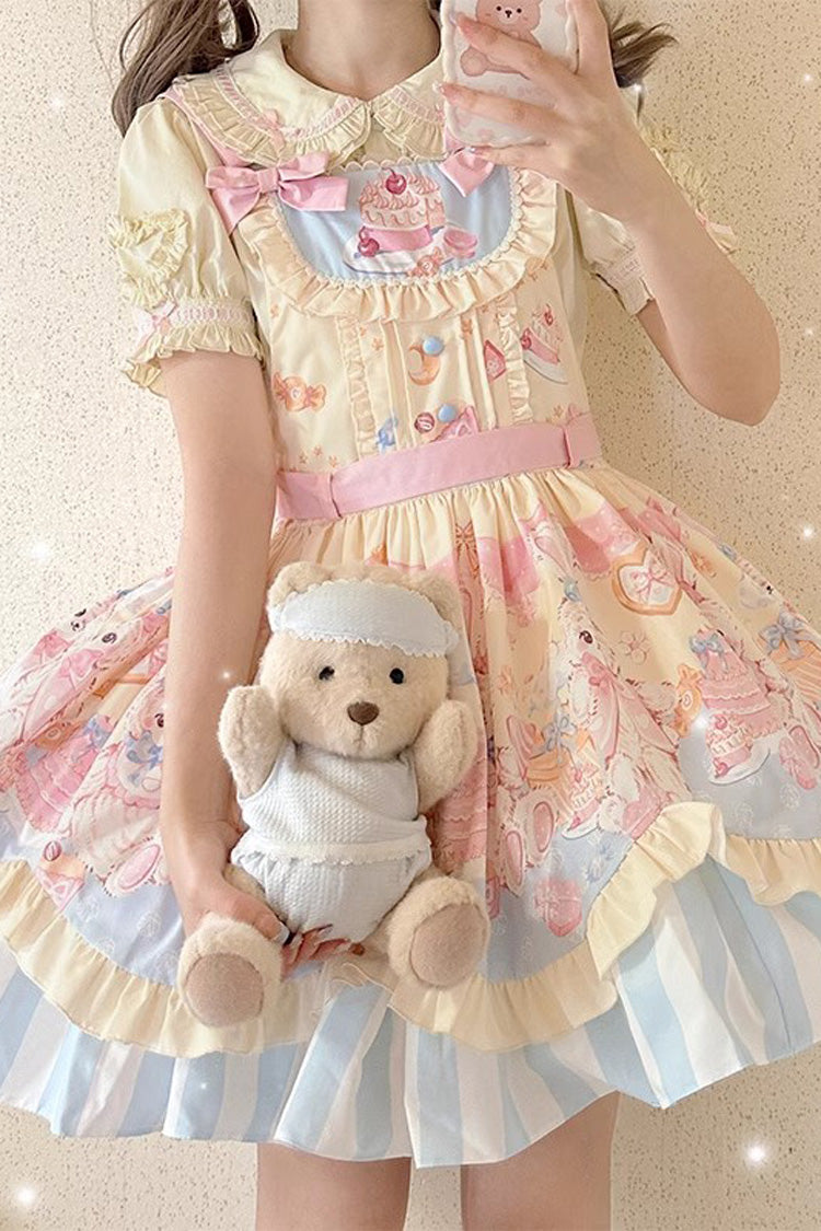 Lolita JSK Dress - Multi-color Multi-layer Party, Multi-Color, Printed, Sweet Style - additional product view 3