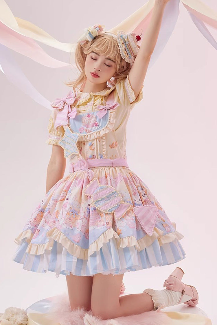 Lolita JSK Dress - Multi-color Multi-layer Party, Multi-Color, Printed, Sweet Style - additional product view 6