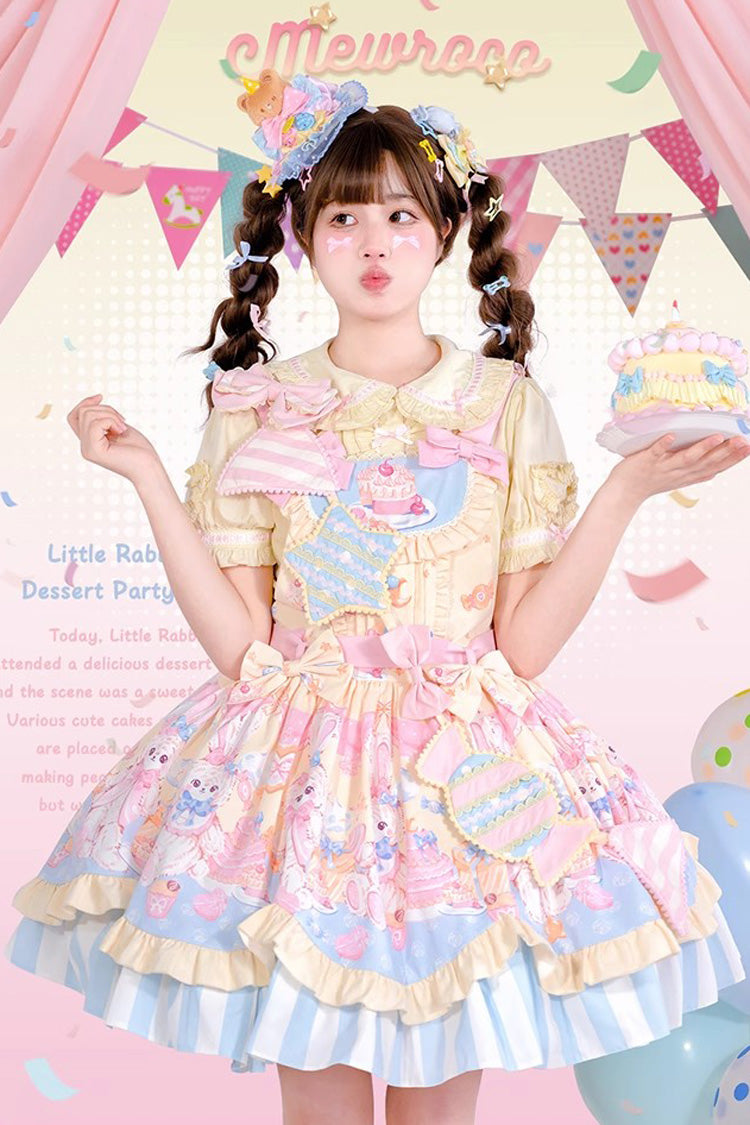 Lolita JSK Dress - Multi-color Multi-layer Party, Multi-Color, Printed, Sweet Style - additional product view 7