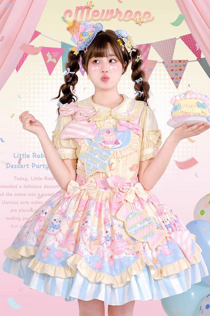 Lolita JSK Dress - Multi-color Multi-layer Party, Multi-Color, Printed, Sweet Style - additional product view 7