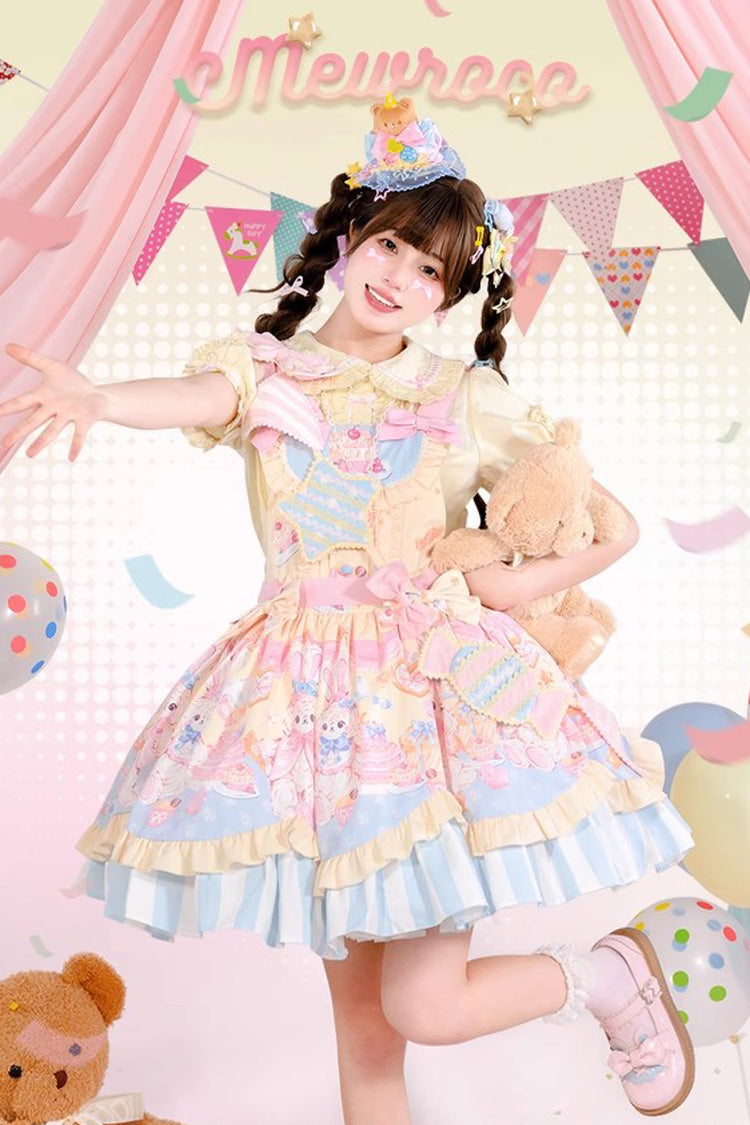 Lolita JSK Dress - Multi-color Multi-layer Party, Multi-Color, Printed, Sweet Style - additional product view 8