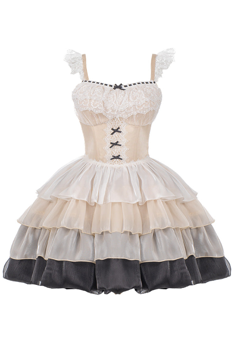 Lolita JSK Dress - Multi-color Paris Sunset Waist, Multi-Color, Layered, Sweet Style - additional product view 2