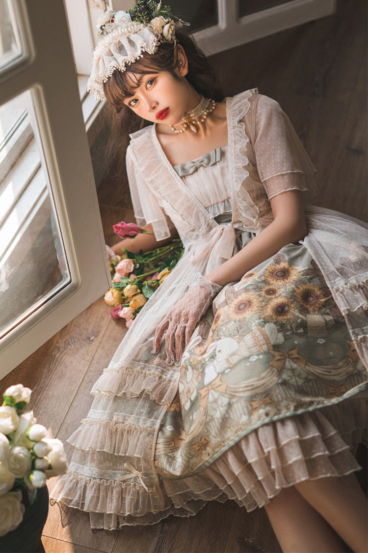Lolita JSK Dress - Multi-Color, Printed, Sweet Style - Tea Party Jumper Dress - additional product view 2