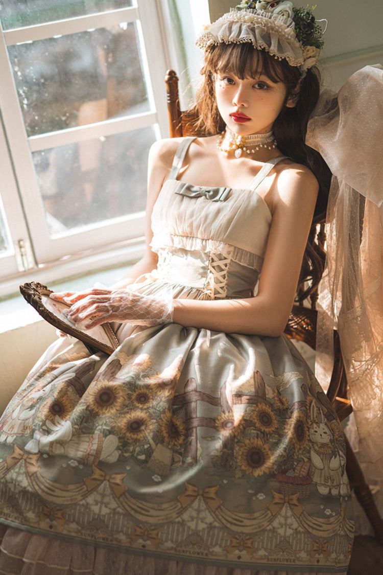 Lolita JSK Dress - Multi-Color, Printed, Sweet Style - Tea Party Jumper Dress - additional product view 6