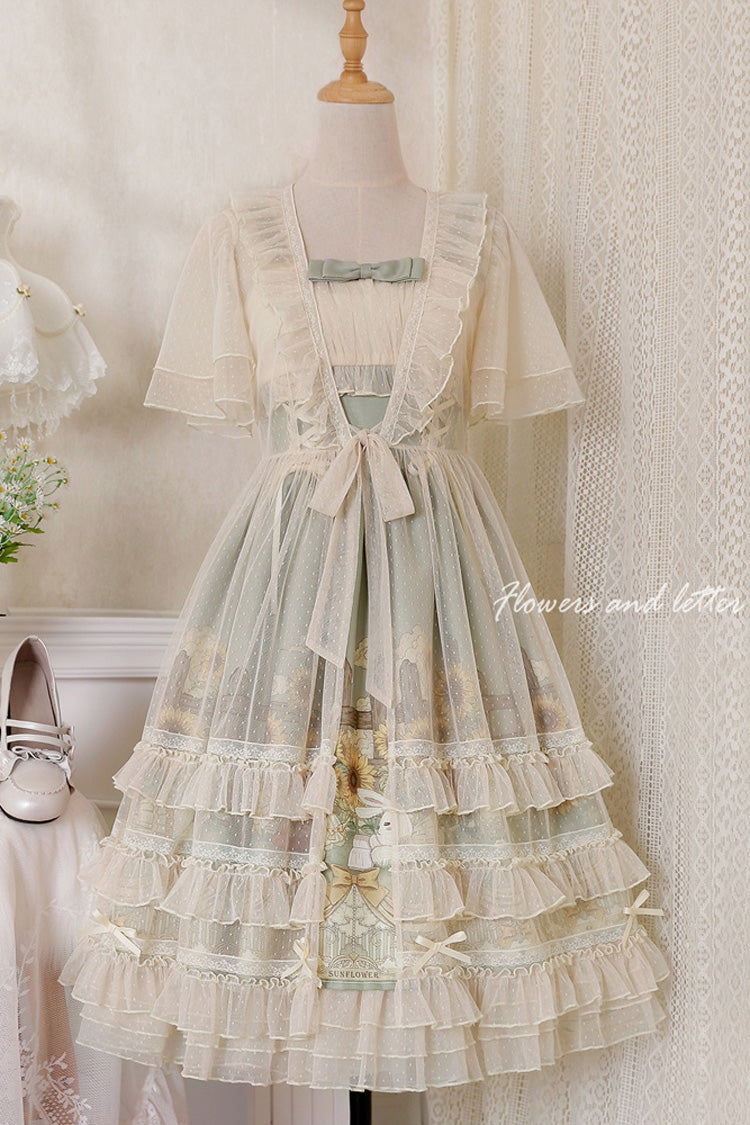 Lolita JSK Dress - Multi-Color, Printed, Sweet Style - Tea Party Jumper Dress - additional product view 7