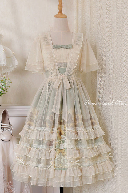 Lolita JSK Dress - Multi-Color, Printed, Sweet Style - Tea Party Jumper Dress - additional product view 7