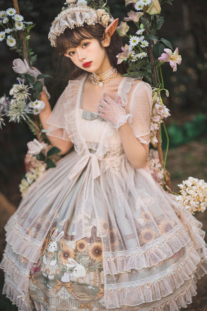 Lolita JSK Dress - Multi-Color, Printed, Sweet Style - Tea Party Jumper Dress - additional product view 9
