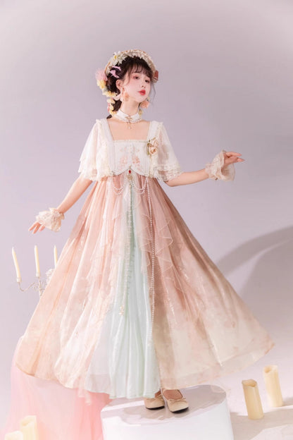 Lolita JSK Dress - Multi-Color, Square Collar, Ruffled, Sweet Style - additional product view 2