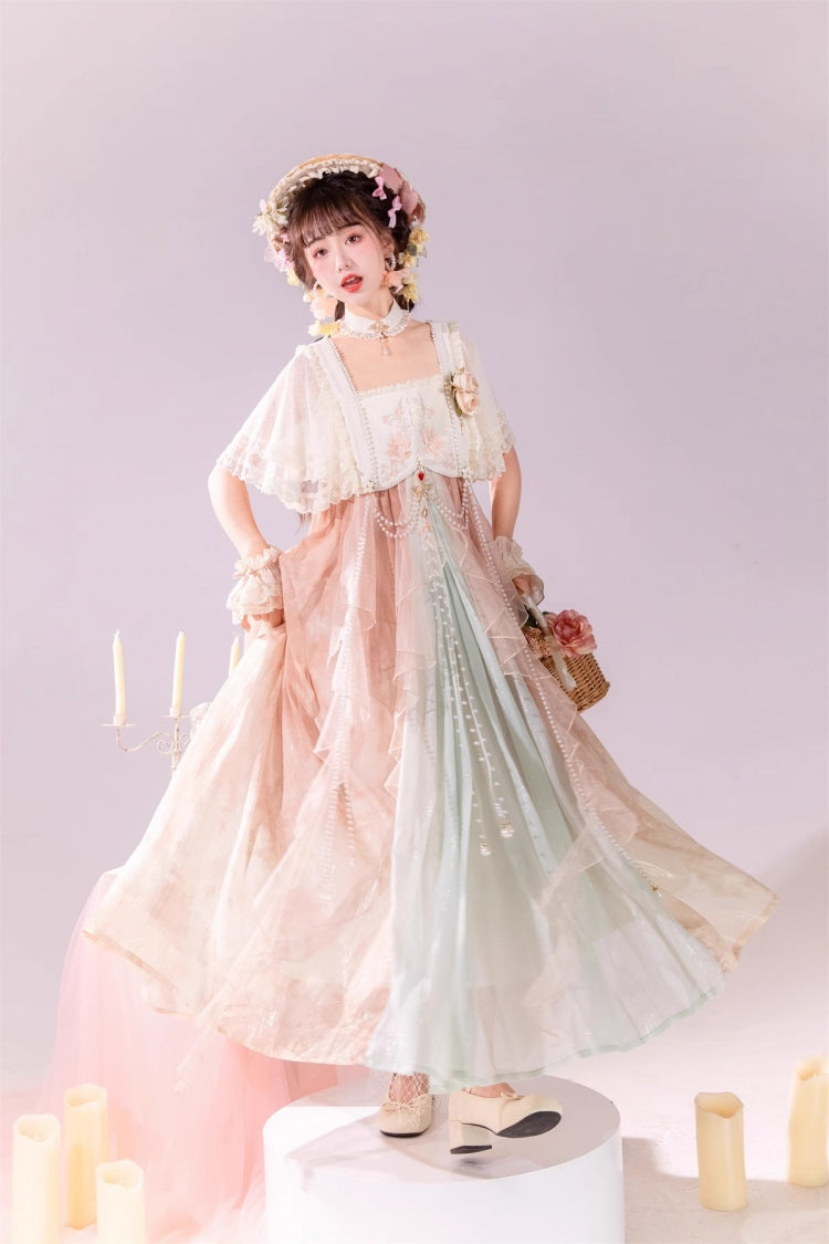 Lolita JSK Dress - Multi-Color, Square Collar, Ruffled, Sweet Style - additional product view 4
