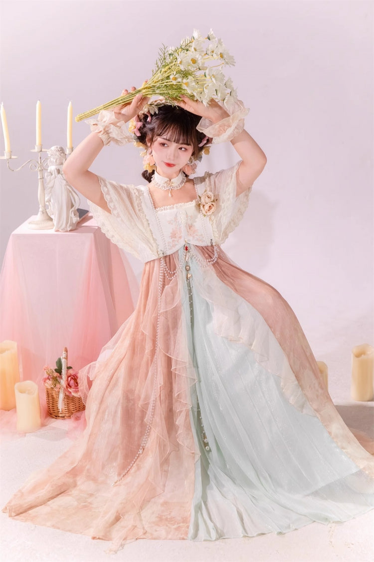 Lolita JSK Dress - Multi-Color, Square Collar, Ruffled, Sweet Style - additional product view 5