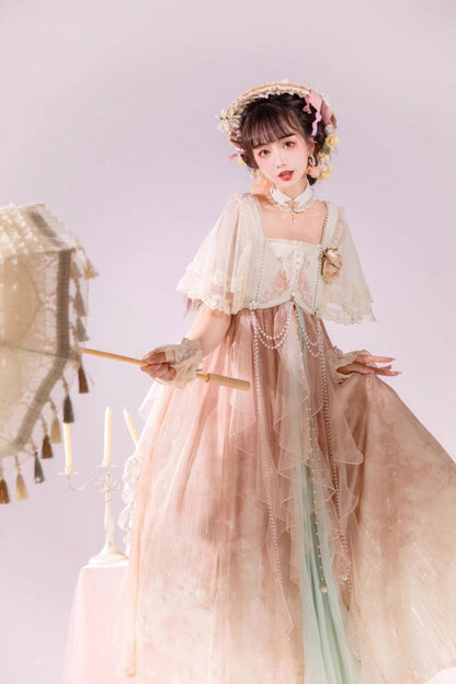 Lolita JSK Dress - Multi-Color, Square Collar, Ruffled, Sweet Style - additional product view 7