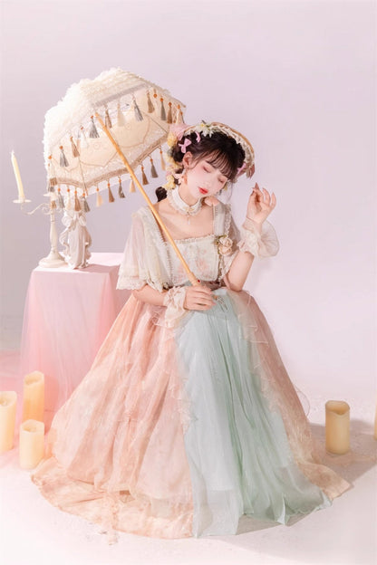 Lolita JSK Dress - Multi-Color, Square Collar, Ruffled, Sweet Style - additional product view 10