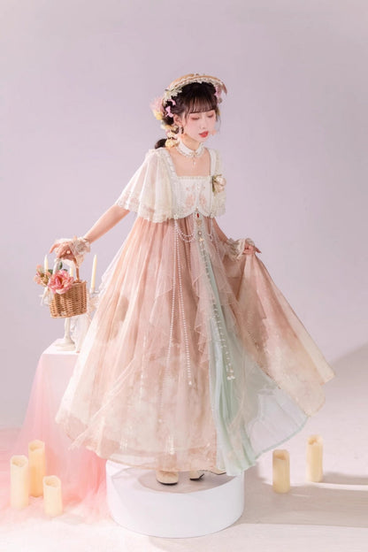 Lolita JSK Dress - Multi-Color, Square Collar, Ruffled, Sweet Style - additional product view 11