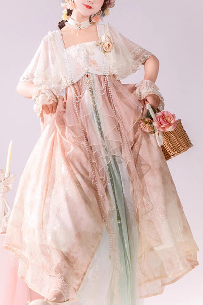 Lolita JSK Dress - Multi-Color, Square Collar, Ruffled, Sweet Style - main product image