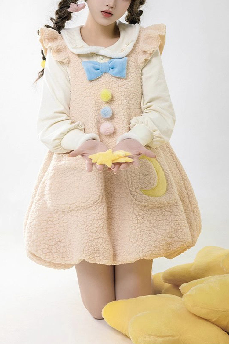 Lolita JSK Dress - Multi-color Stars Moon Print, Multi-Color, Printed, Sweet Style - main product image
