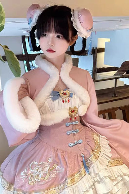 Lolita JSK Dress - Multi-layered, 2 Colors, Sweet Style, Chinese-Inspired Style - additional product view 6