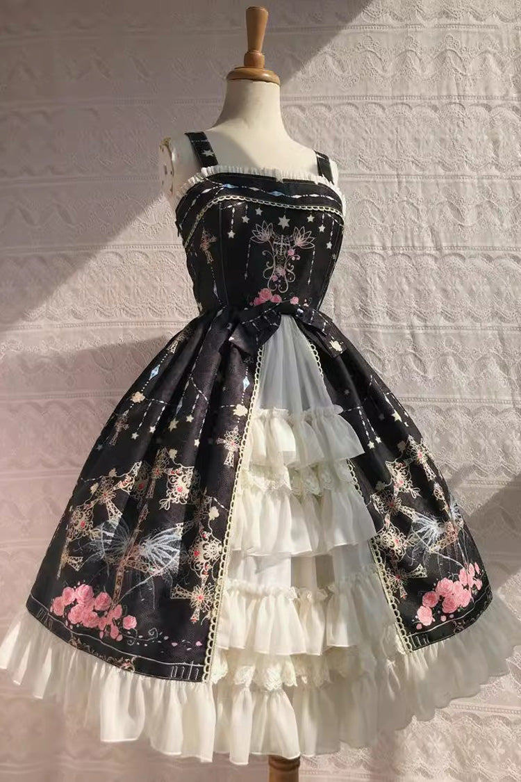 Lolita JSK Dress - Peacock, 4 Colors, Printed, Cross Detail, Sweet Style - additional product view 14