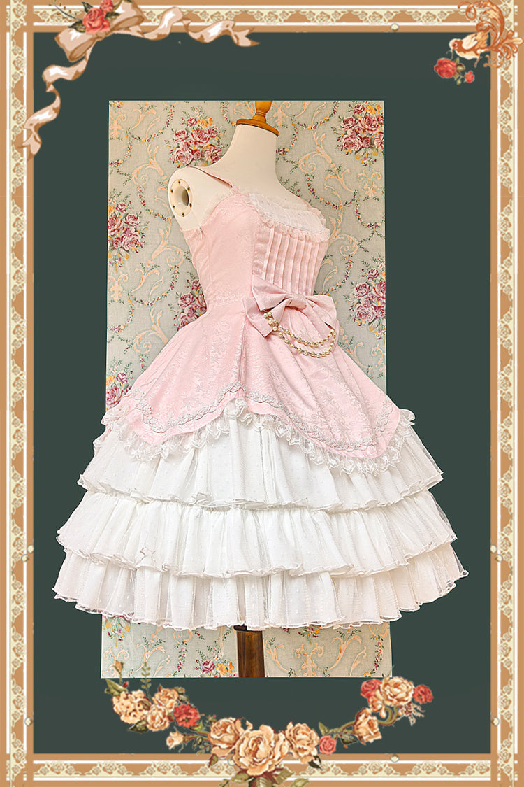 Lolita JSK Dress - Pearl Box, 3 Colors, Bow Detail, Lace Trim, Layered - additional product view 13