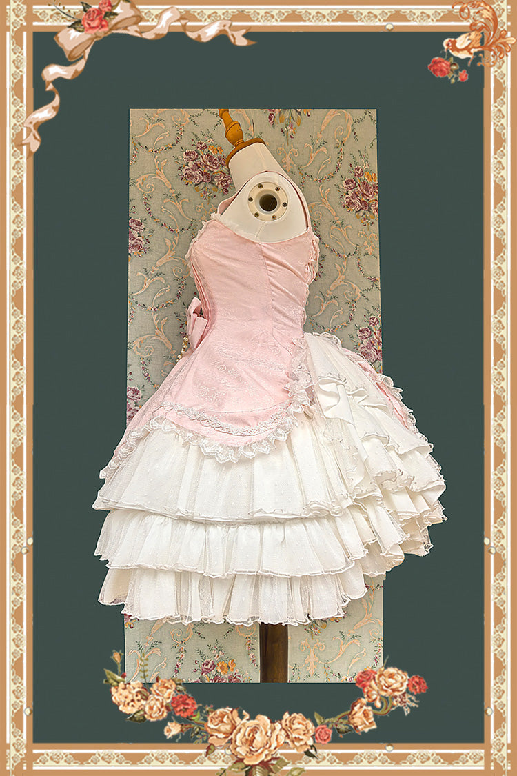 Lolita JSK Dress - Pearl Box, 3 Colors, Bow Detail, Lace Trim, Layered - additional product view 14