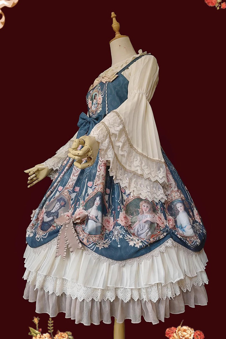 Lolita JSK Dress - Portrait Of A Little Lady, 3 Colors, Bow Detail, Lace Trim, Ruffled - additional product view 14