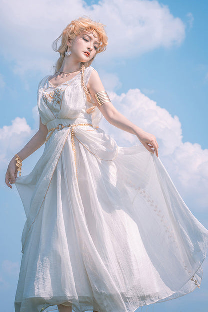 Lolita JSK Dress - Ragnarok, White, Embroidered, Sweet Style - additional product view 2