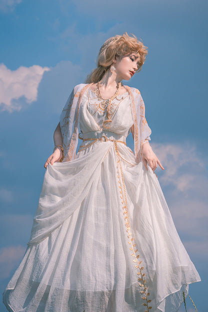 Lolita JSK Dress - Ragnarok, White, Embroidered, Sweet Style - additional product view 3