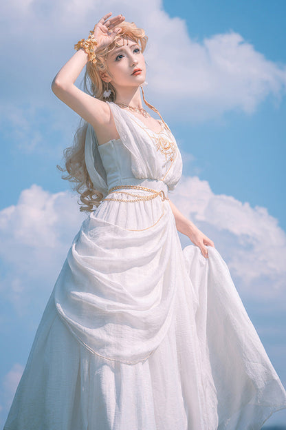 Lolita JSK Dress - Ragnarok, White, Embroidered, Sweet Style - additional product view 4
