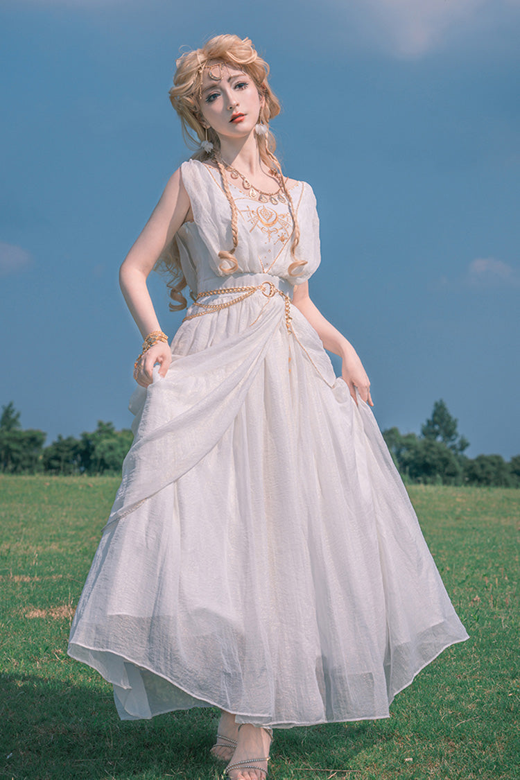 Lolita JSK Dress - Ragnarok, White, Embroidered, Sweet Style - main product image