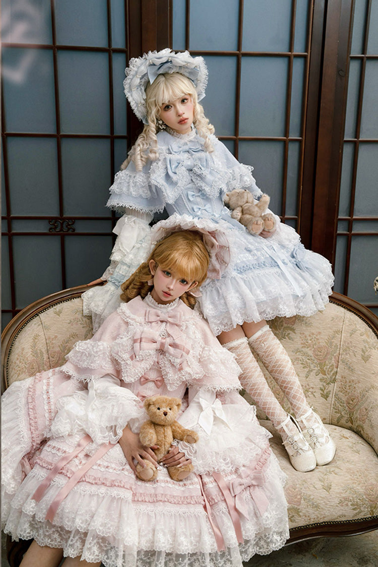 Lolita JSK Dress - Reinas, Pink, Lace Trim, Ruffled, Sweet Style - additional product view 6