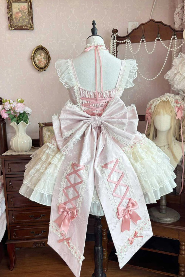 Lolita JSK Dress - Rose Canticle, Pink, Lace-Up, Sweet Style, Ballet-Inspired Style - additional product view 3