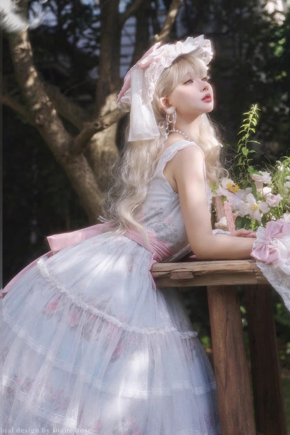 Lolita JSK Dress - Rose Flower Cage, Multi-Color, Detachable Detail, Sweet Style - additional product view 7